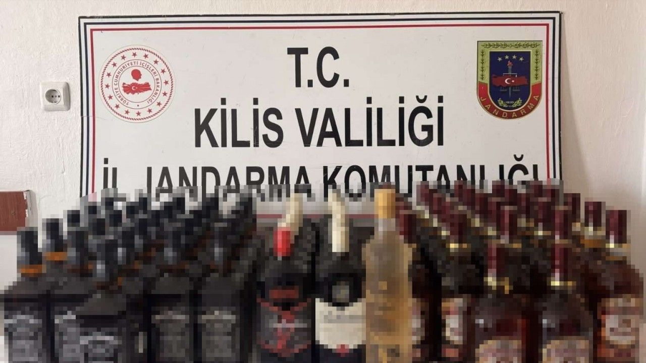 Kilis’te 68 şişe gümrük kaçağı alkol ele geçirildi: 1 gözaltı