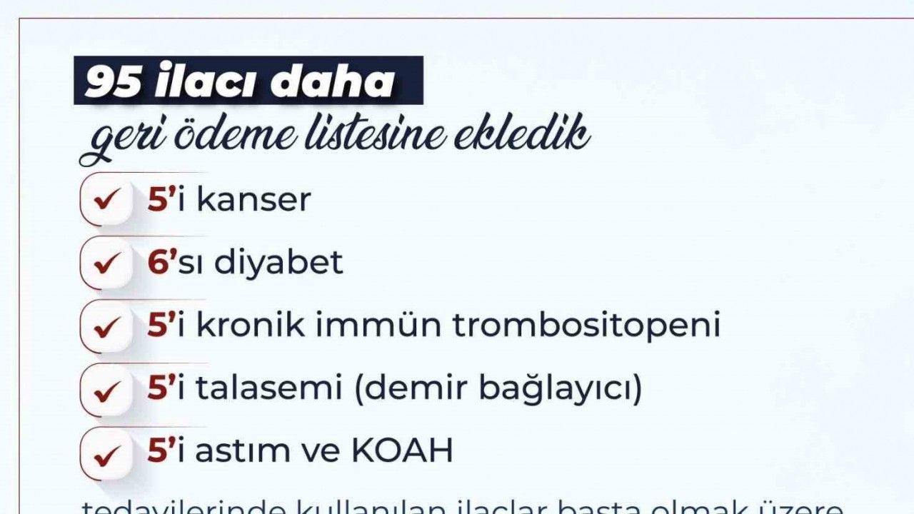 Bakan Işıkhan: "SGK düzenlemesi kapsamında 88’i yerli üretim olmak üzere 95 ilacı daha geri ödeme listesine aldık"