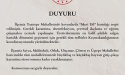 Adana’da bir mahalleye ‘mavi dil’ karantinası