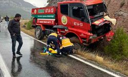 Yangın arazözü yoldan çıktı : 3 yaralı