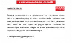 Niğde’de eğitime 1 gün daha ara verildi