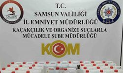 Samsun’da 130 litre etil alkol ve 16 litre sahte içki ele geçirildi