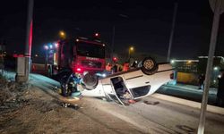 Takla atan otomobilin sürücüsü ehliyetsiz ve 2,19 promil alkollü çıktı