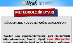 Uşak Valiliğinden kuvvetli yağış uyarısı