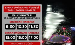 Ergan Dağı Kayak Merkezi toplu taşıma saatleri açıklandı