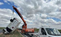 Mardin’de kamyonet takla attı: 1 yaralı