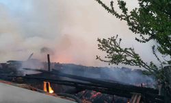 Ahırda başlayan yangın iki evi kül etti