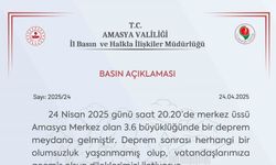 Amasya Valiliğinden deprem sonrası açıklama: "Depremde bir olumsuzluk yaşanmamıştır"