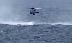 Antalya’da tatbikat kapsamında uçuş faaliyeti icra eden helikopter denize acil iniş yaptı