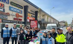 Arnavutköy’de trafik farkındalığına etiketli uyarı: "Öncelik yayanın, öncelik hayatın"