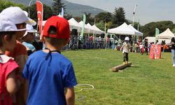 Bursa Uluslararası Spor Festivali’nde çocuklar doyasıya eğlendi