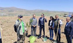 Büyükşehir, Pınarbaşı’daki eğitim yuvasına 2 bin 500 fidan dikti