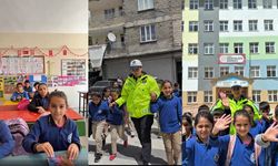Hakkari’de minik öğrencilere trafik eğitimi