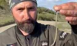 Kütahya’da motosiklet tutkunundan yavru yılan uyarısı