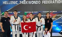 Muğlalı Tekvandocuların Yunanistan’da madalya gururu