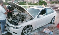 Çankırı’da otomobilde çıkan yangını itfaiye söndürdü