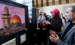 TBMM'de Gazze'ye destek sergisi 'Hilalin Işığında' açıldı