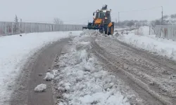 Gaziantep Büyükşehir'den köy yollarında yoğun karla mücadele