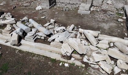 Antik dönemdeki depremin izleri bin 600 yıl sonra siliniyor