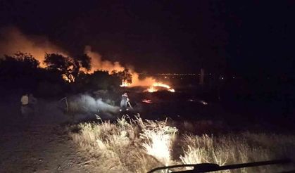 Burdur’da gece çıkan yangında 30 dönüm alan yandı