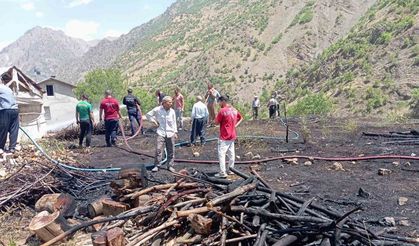 Çimenli köyündeki yangın büyümeden söndürüldü