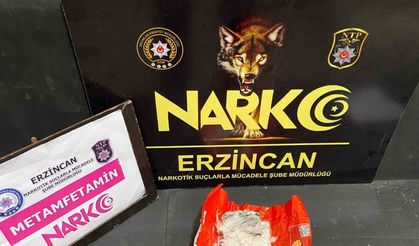 Erzincan’da bir miktar metamfetamin ele geçirildi
