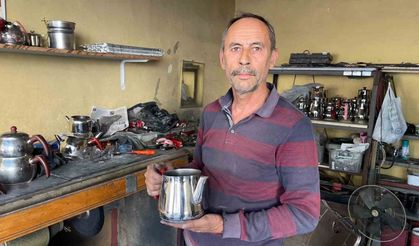 Eski tencere ve çaydanlıklar elinde ikinci baharı yaşıyor