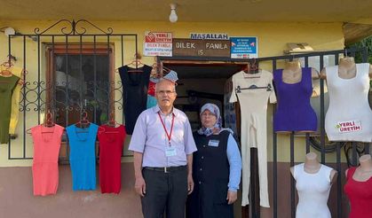 Karı-koca 28 yıldır fanila üreterek geçimini sağlıyor