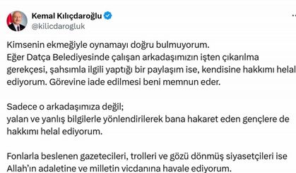 Kılıçdaroğlu’ndan Datça Belediyesine çağrı