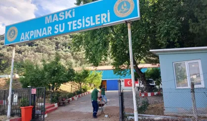 Manisa'da su depolarının çevresinde yangın riskine karşı temizlik