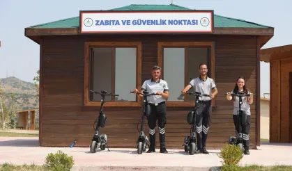 Nevşehir Kahveci Dağı’nda Scooterli güvenlik görevlileri