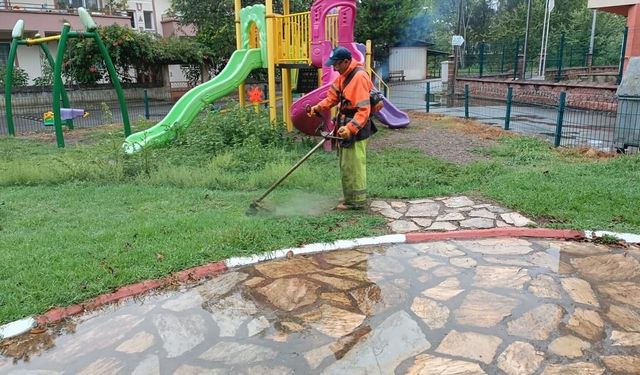 Bartın’da parklara kış bakımı