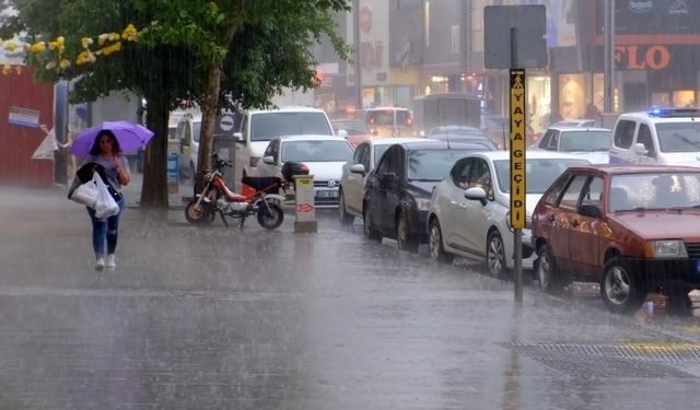 Erzincan yağmura teslim oldu