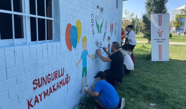 Farkındalık oluşturmak için duvarları boyadılar