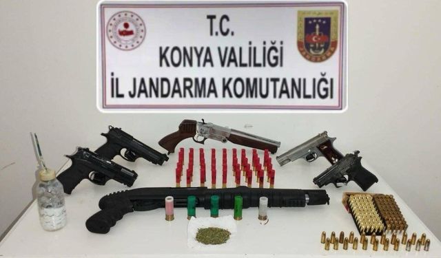 Konya’da silah kaçakçılarına operasyon: 1 gözaltı