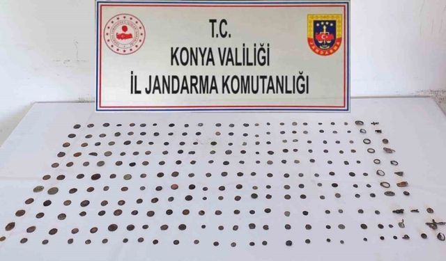 Konya’da tarihi eser kaçakçılığına jandarmadan operasyon