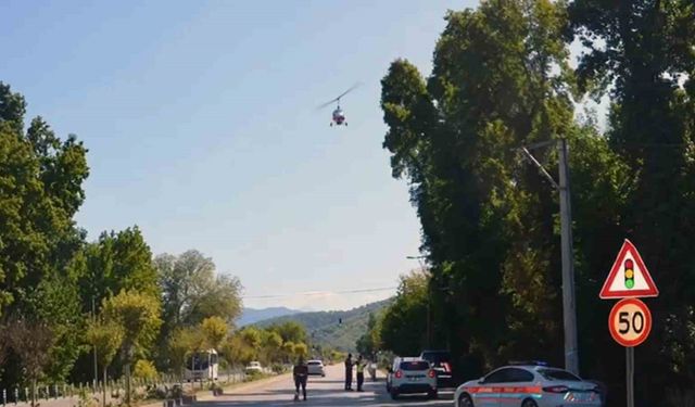 Muğla’da Cayrokepter ile trafik denetimi