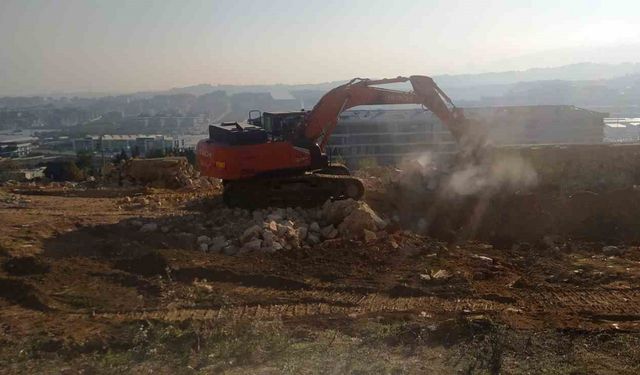 Yalova’da çöken hastane yolunda yapım çalışmaları başladı