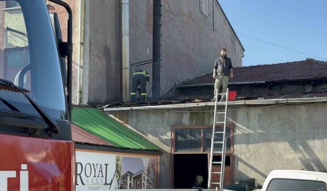 Kazan dairesinde çıkan yangın korkuttu