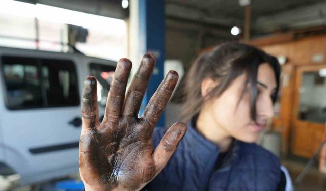 Samsun sanayisinin tek kız çırağı ’liseli Yağmur’