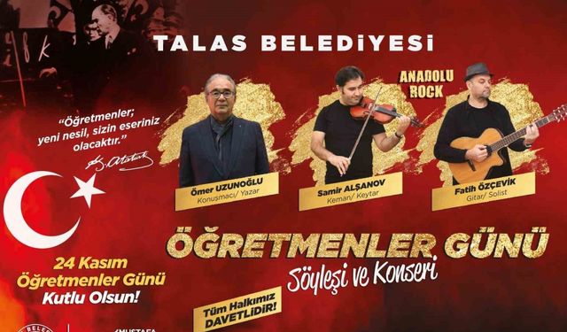 Talas’ta Öğretmenler Günü için özel program