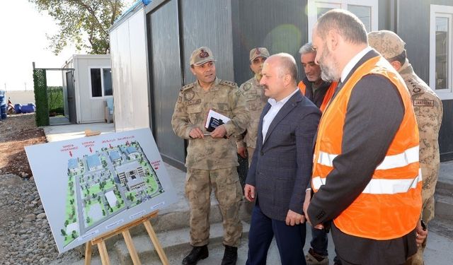 Vali Varol Adıyaman’ın yeni Jandarma Hizmet Binası inşaatını inceledi