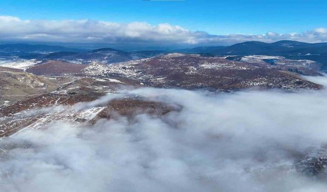 Ankara’da yeşil ile beyazın buluşması havadan görüntülendi