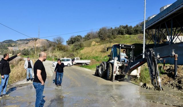 Germencik Belediye Başkanı Zencirci yol sorununu yerinde inceledi