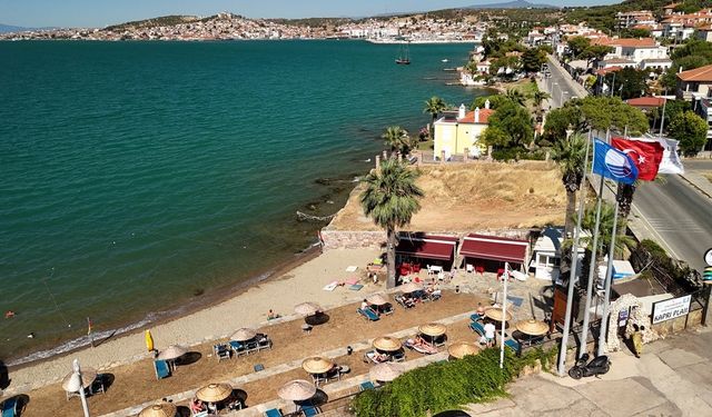 Ayvalık’ta plajlara mavi bayrak