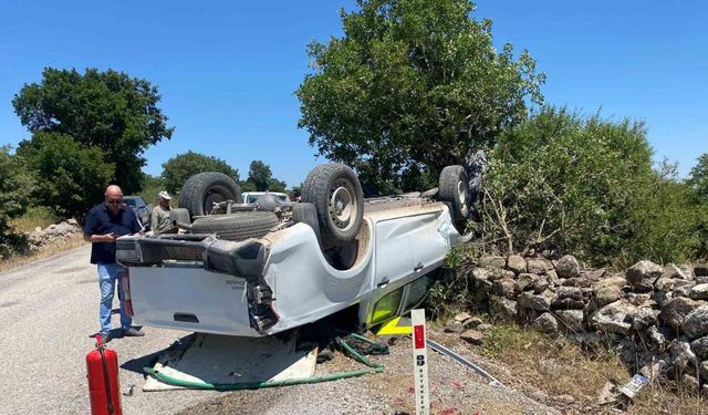 İvrindi’de otomobil takla attı: 1 yaralı
