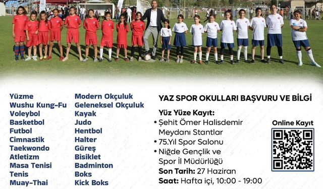 Niğde’de gençler spora doyacak