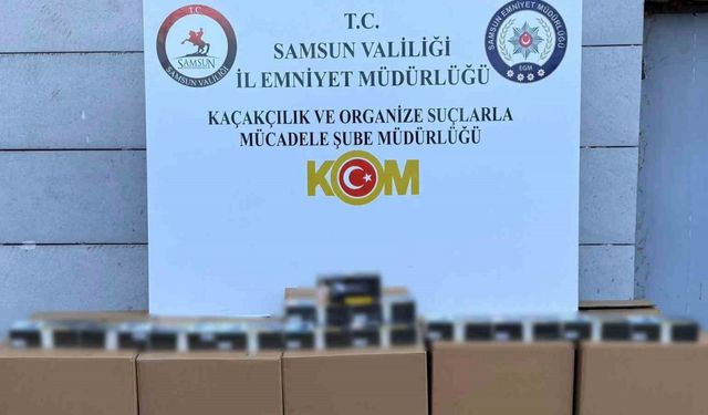Samsun’da 200 bin adet kaçak makaron ele geçirildi