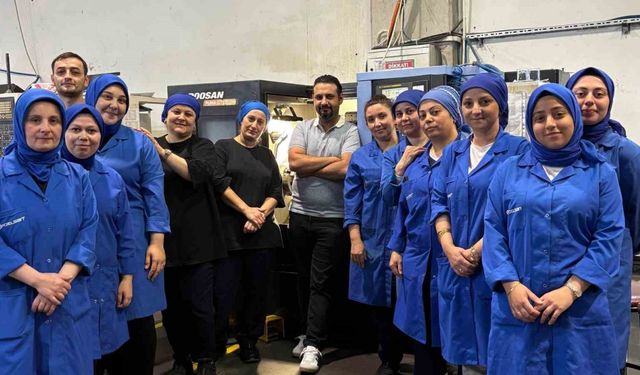 Samsunlu kadınlar CNC torna operatörü eğitimi aldı