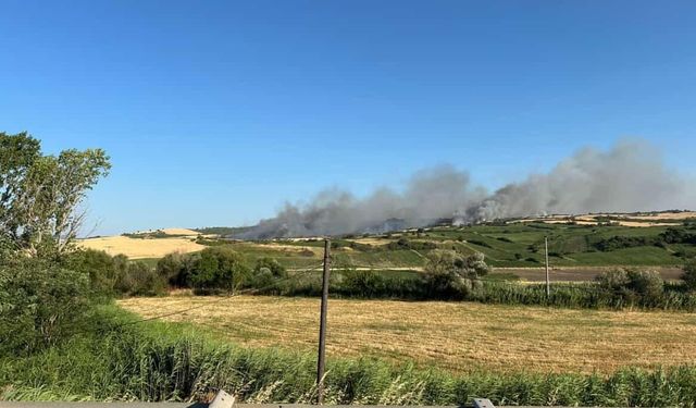 Susurluk’ta arazi yangını: Söndürme çalışmaları sürüyor